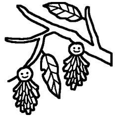 みの虫 白黒 秋の風物 情景の無料イラスト ミニカット クリップアート素材