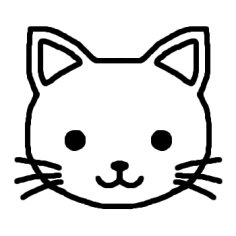 猫 ネコ1 白黒 陸の動物の無料イラスト ミニカット クリップアート素材