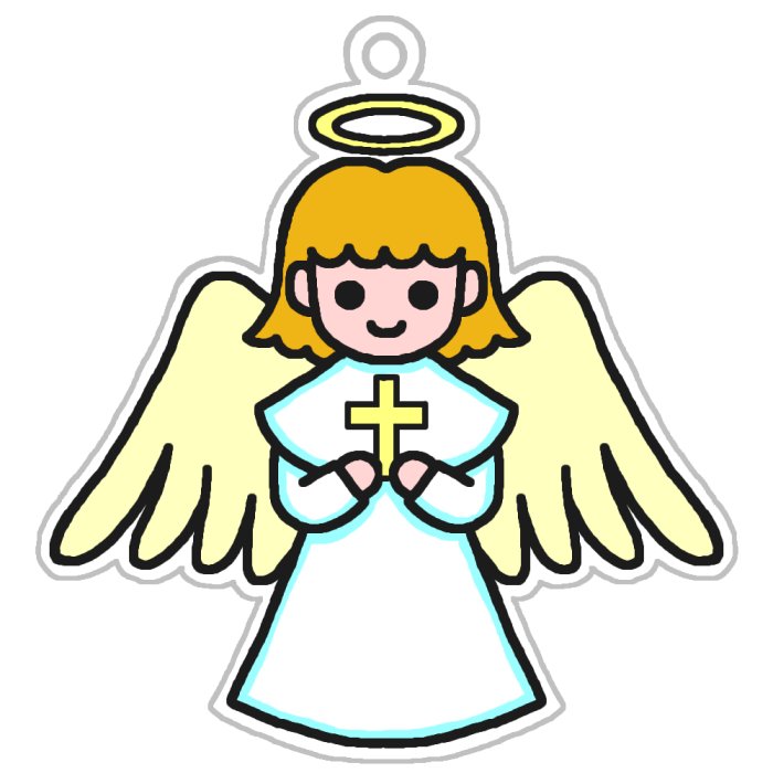 天使1 2天使 オーナメント クリスマス 無料イラスト素材
