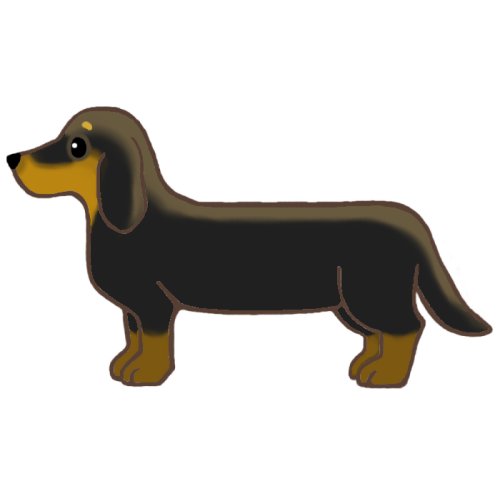 ミニチュアダックス5 カラー 犬の無料イラスト 動物素材