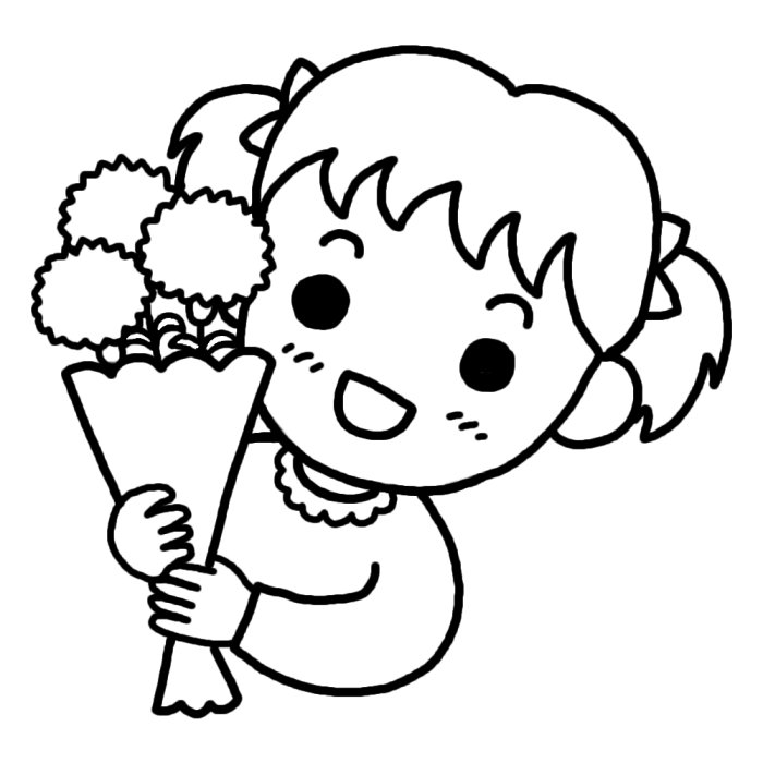 母の日のぬりえ(塗り絵)イラスト素材画像集【ギフト･プレゼント･カーネーション】 : 母の日イラスト画像まとめ - NAVER まとめ