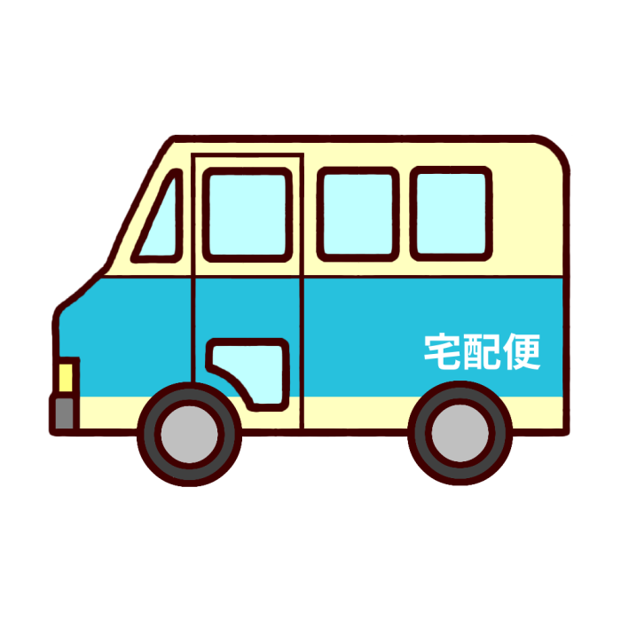 宅配車 カラー 乗り物6 乗り物 建物 無料イラスト素材