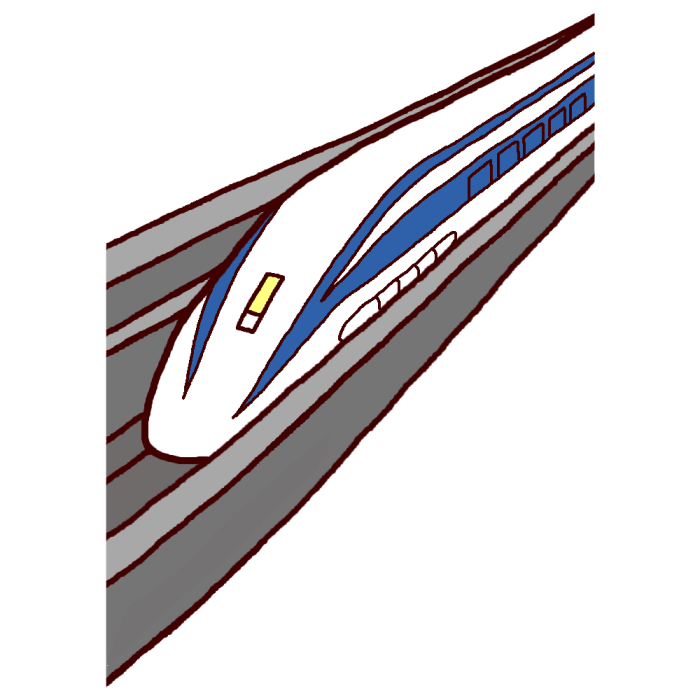 リニアモーターカー カラー 乗り物8 乗り物 建物 無料イラスト素材