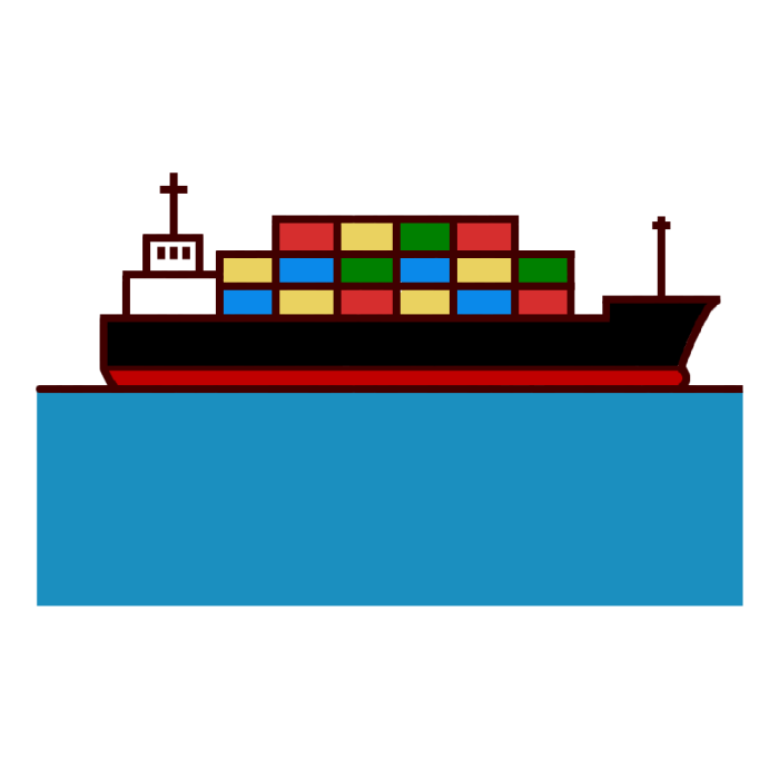 貨物船 カラー 乗り物8 乗り物 建物 無料イラスト素材