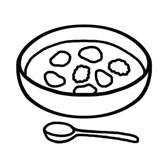 ビーフシチュー 白黒 料理19 食べ物 無料イラスト素材